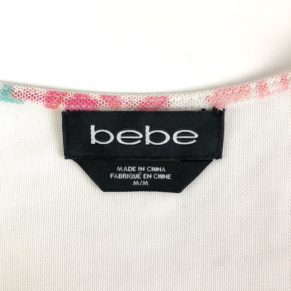 Bebe Print Mesh Kaftan Top - Picture 7 of 10